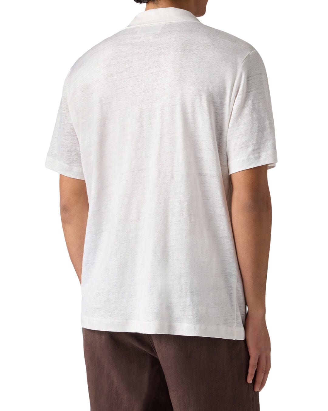 MC2 Saint Barth Polo Shirts MC2 FRASER WHITE MAN JERSEY LINEN POLO
