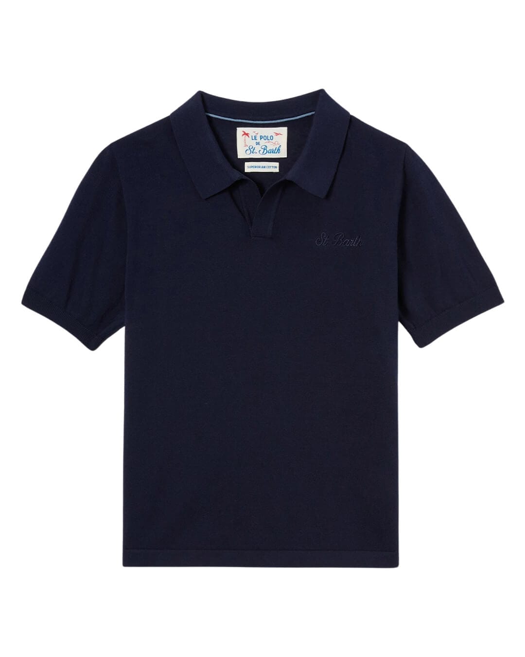MC2 Saint Barth Polo Shirts MC2 Navy Sloan JR Cotton Polo Shirt