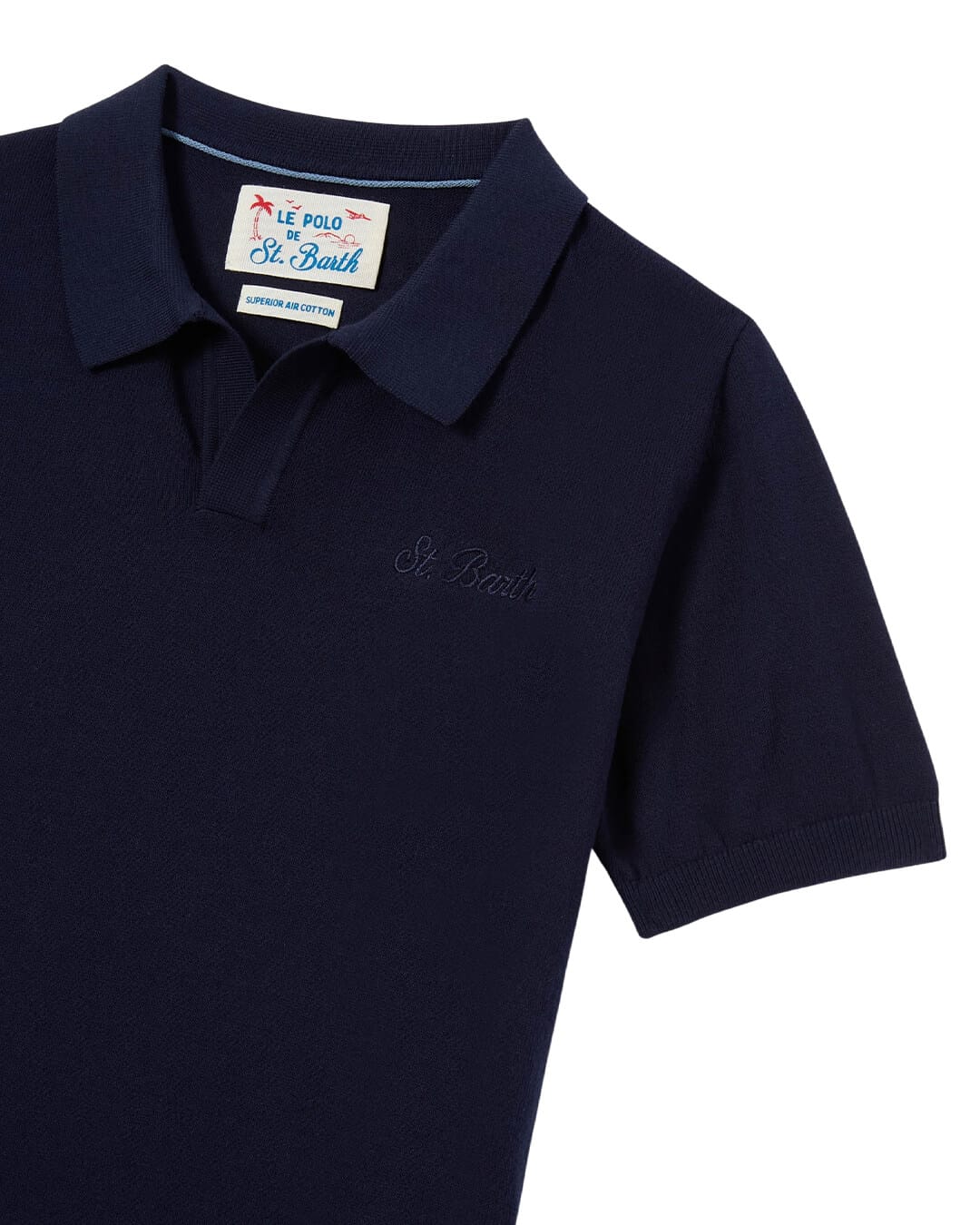 MC2 Saint Barth Polo Shirts MC2 Navy Sloan JR Cotton Polo Shirt