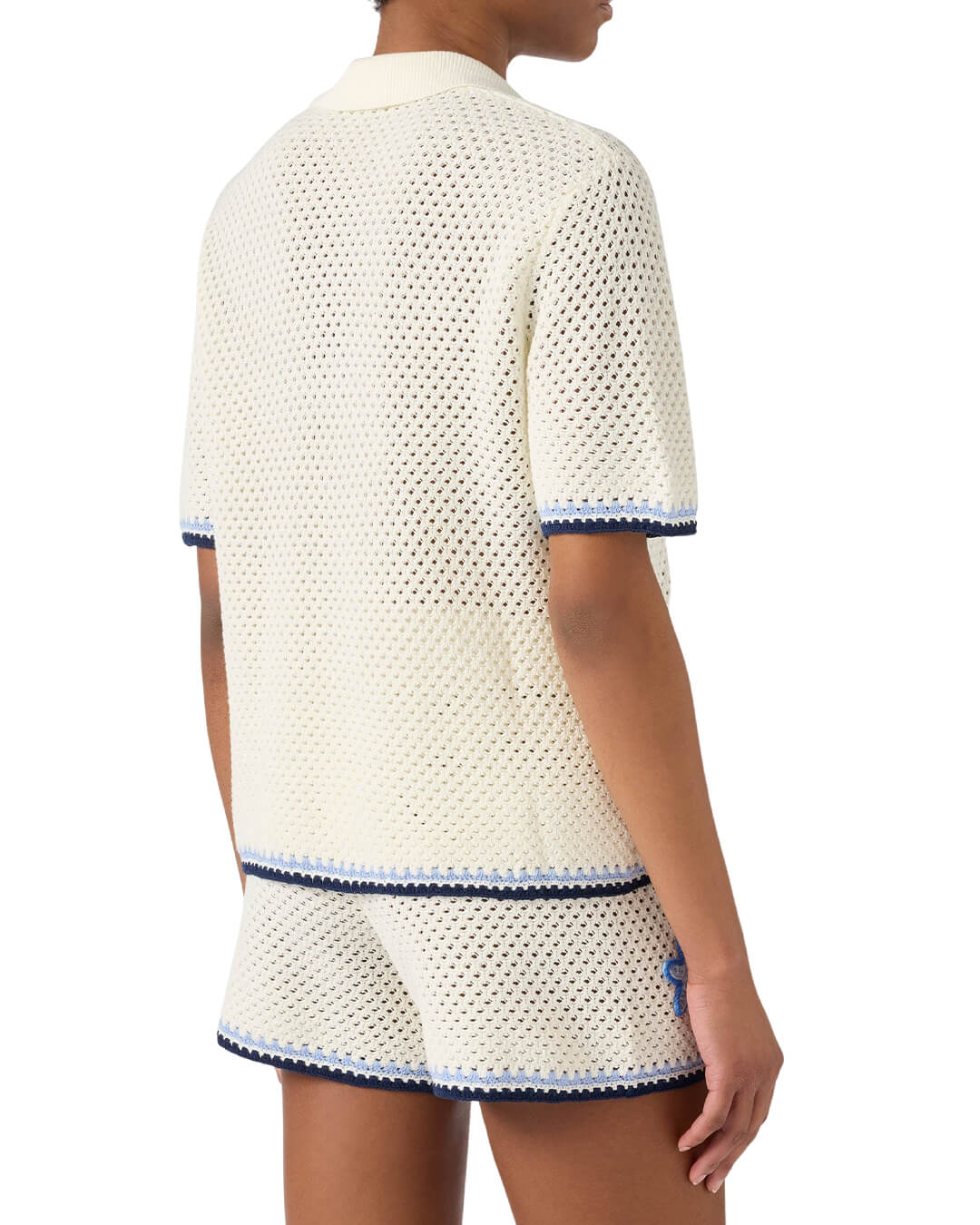 MC2 Saint Barth Polo Shirts MC2 PIXIE KINT POLO WOMAN LACE OCEANS 1061 PATCH