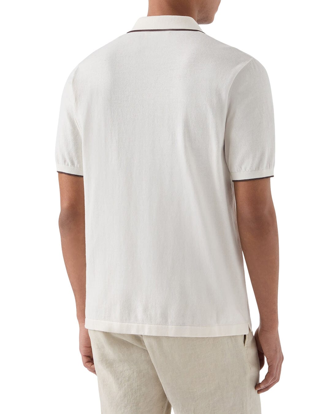 MC2 Saint Barth Polo Shirts MC2 SLOAN CONTRAST COTTON POLO SS 10L CREAM