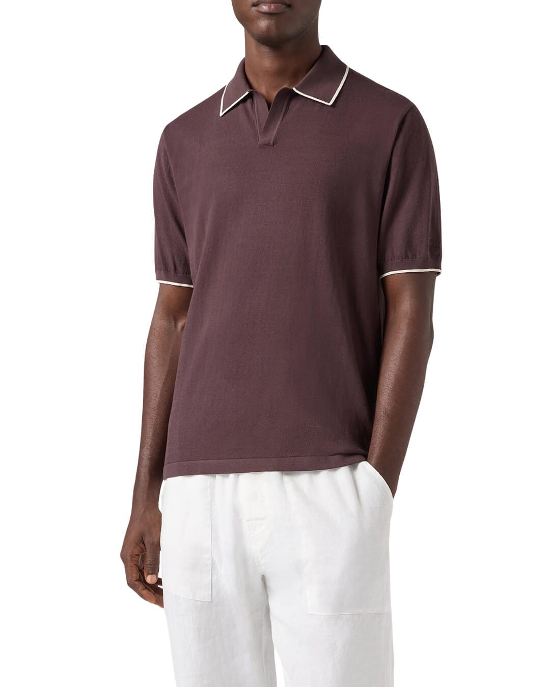 MC2 Saint Barth Polo Shirts MC2 SLOAN CONTRAST COTTON POLO SS 18 BROWN