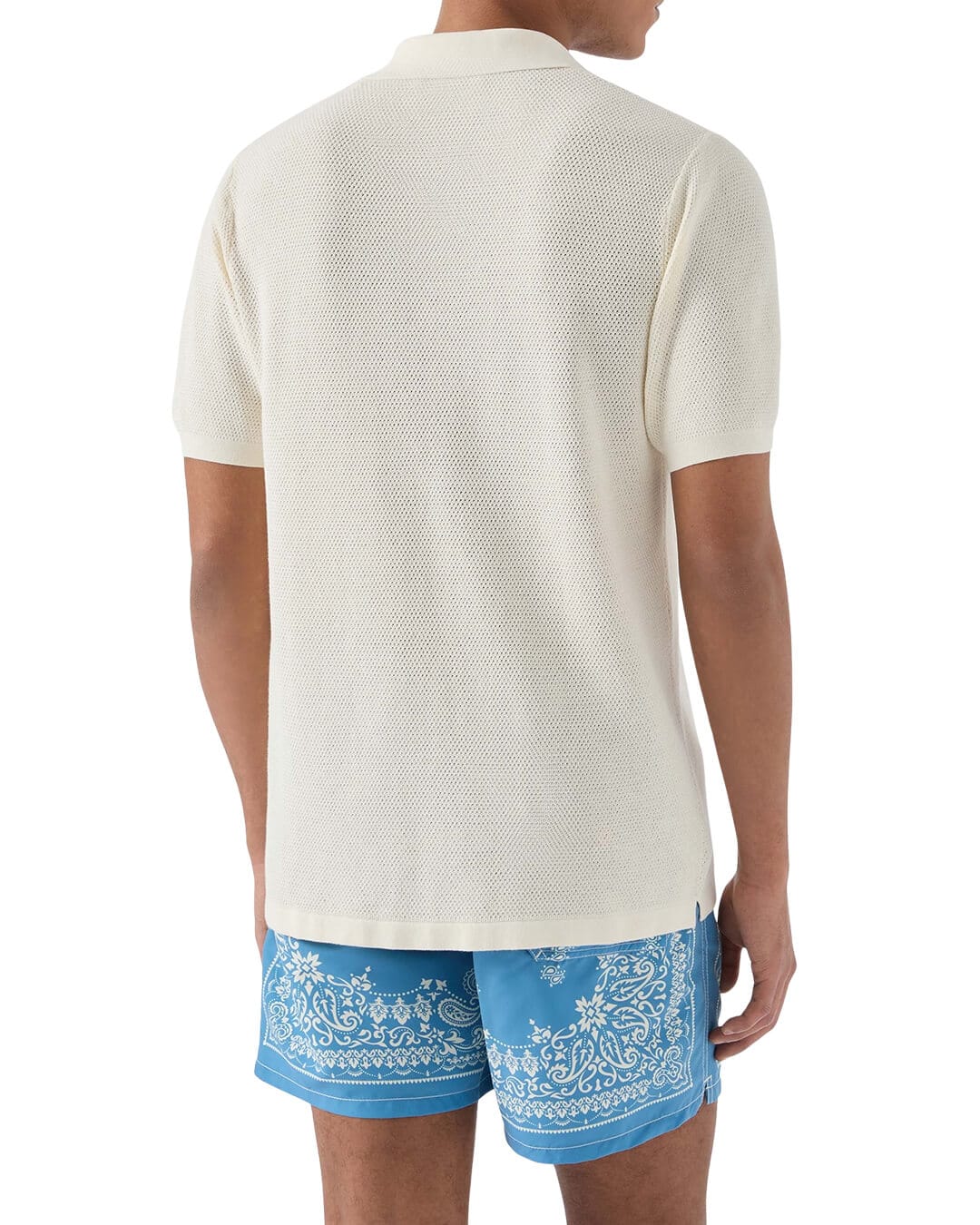 MC2 Saint Barth Polo Shirts MC2 SLOAN MESH COTTON POLO SS 10L CREAM