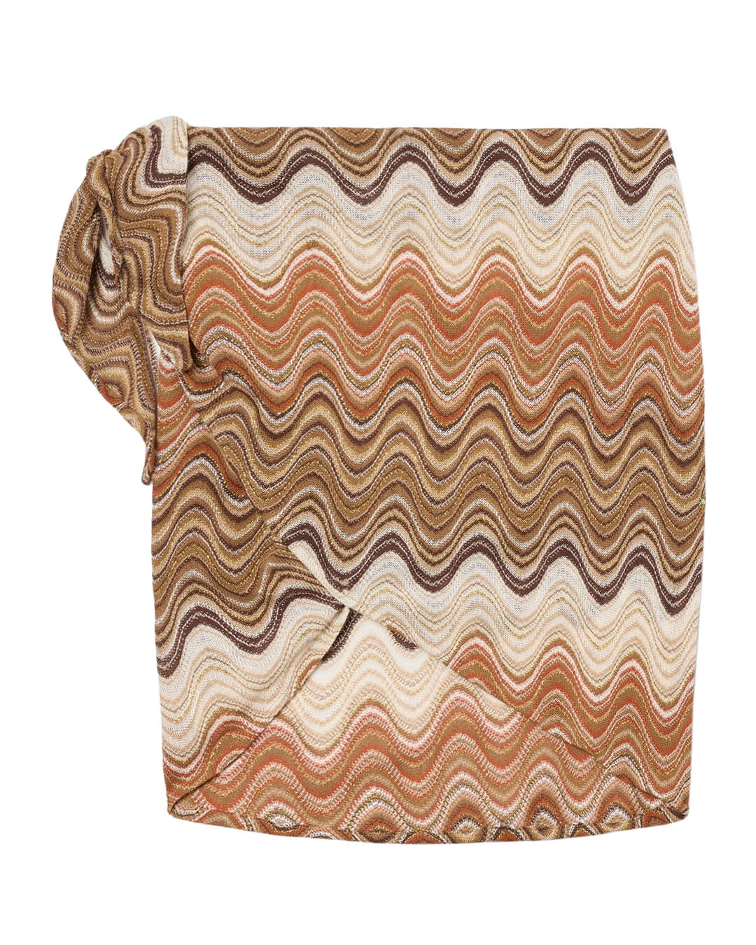 MC2 Saint Barth Scarves ONE MC2 Sery Woman Short Sarong Rachel Sea Wave