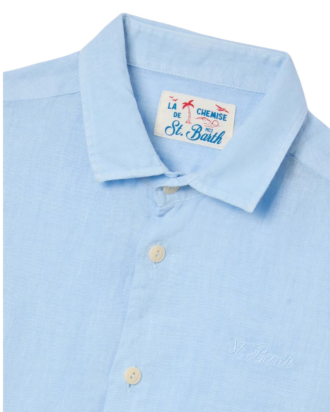 MC2 Saint Barth Shirts AGNES LIGHT BLUE CLASSIC SHIRT