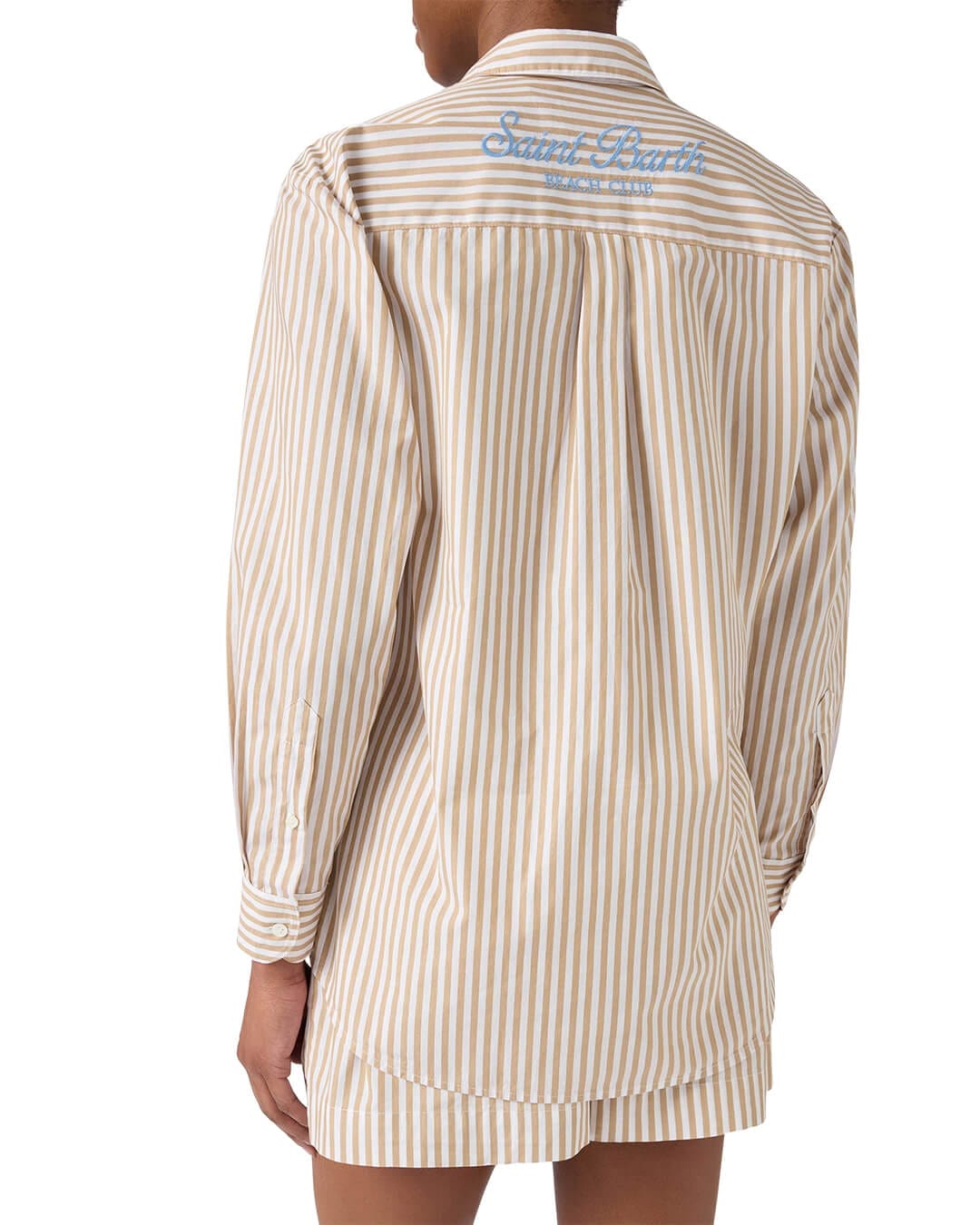 MC2 Saint Barth Shirts BRIGITTE BEIGE BEACH STRIPES SHIRT