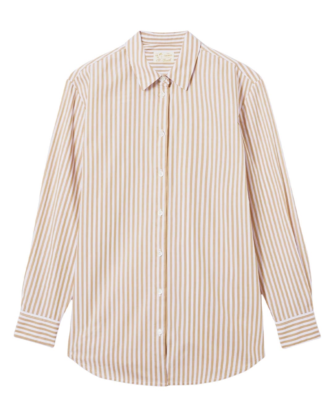 MC2 Saint Barth Shirts BRIGITTE BEIGE BEACH STRIPES SHIRT