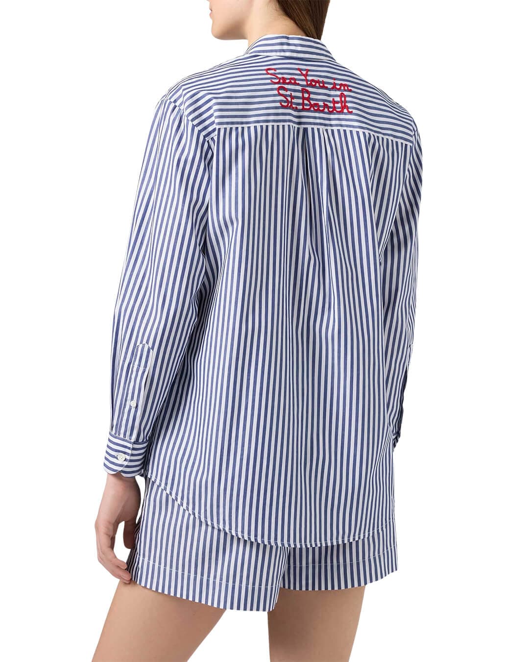 MC2 Saint Barth Shirts BRIGITTE NAVY STRIPES SHIRT