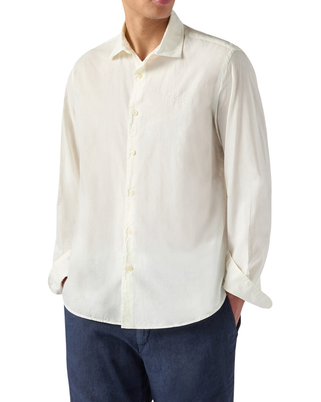 MC2 Saint Barth Shirts MC2 CHEMISE ICE COTTON VOILE SHIRT 10L CREAM