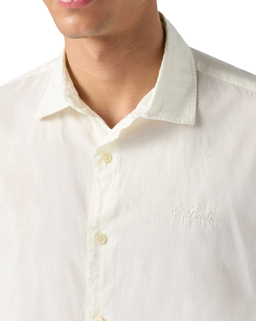 MC2 Saint Barth Shirts MC2 CHEMISE ICE COTTON VOILE SHIRT 10L CREAM