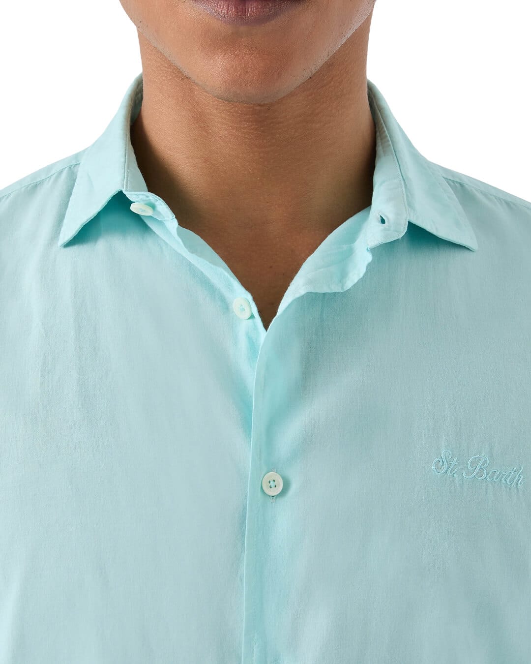 MC2 Saint Barth Shirts MC2 CHEMISE ICE COTTON VOILE SHIRT 56L WATERGREEN