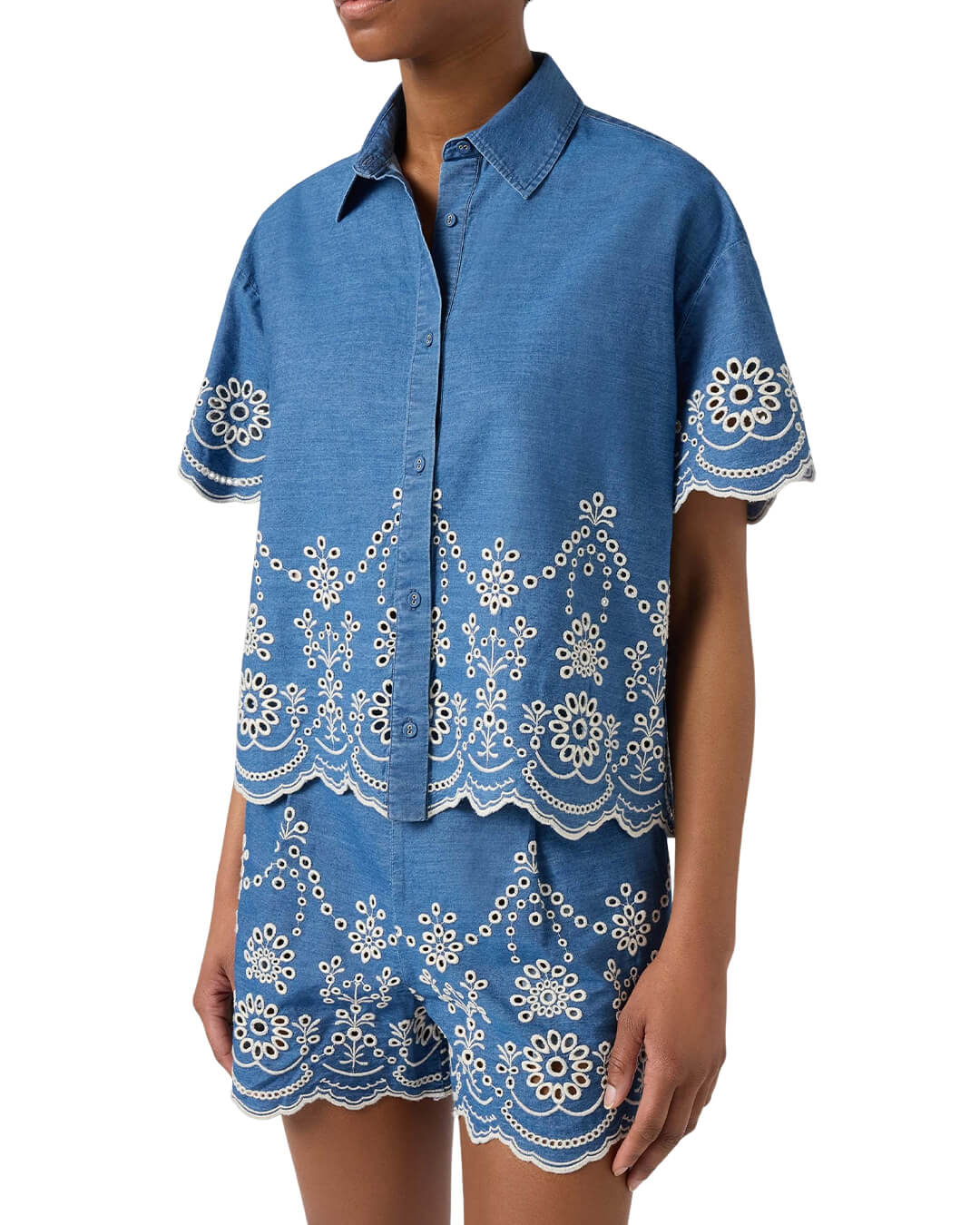 MC2 Saint Barth Shirts MC2 CLEMENTINE MORRIS FLOWER  WOMAN CROP BLOUSE