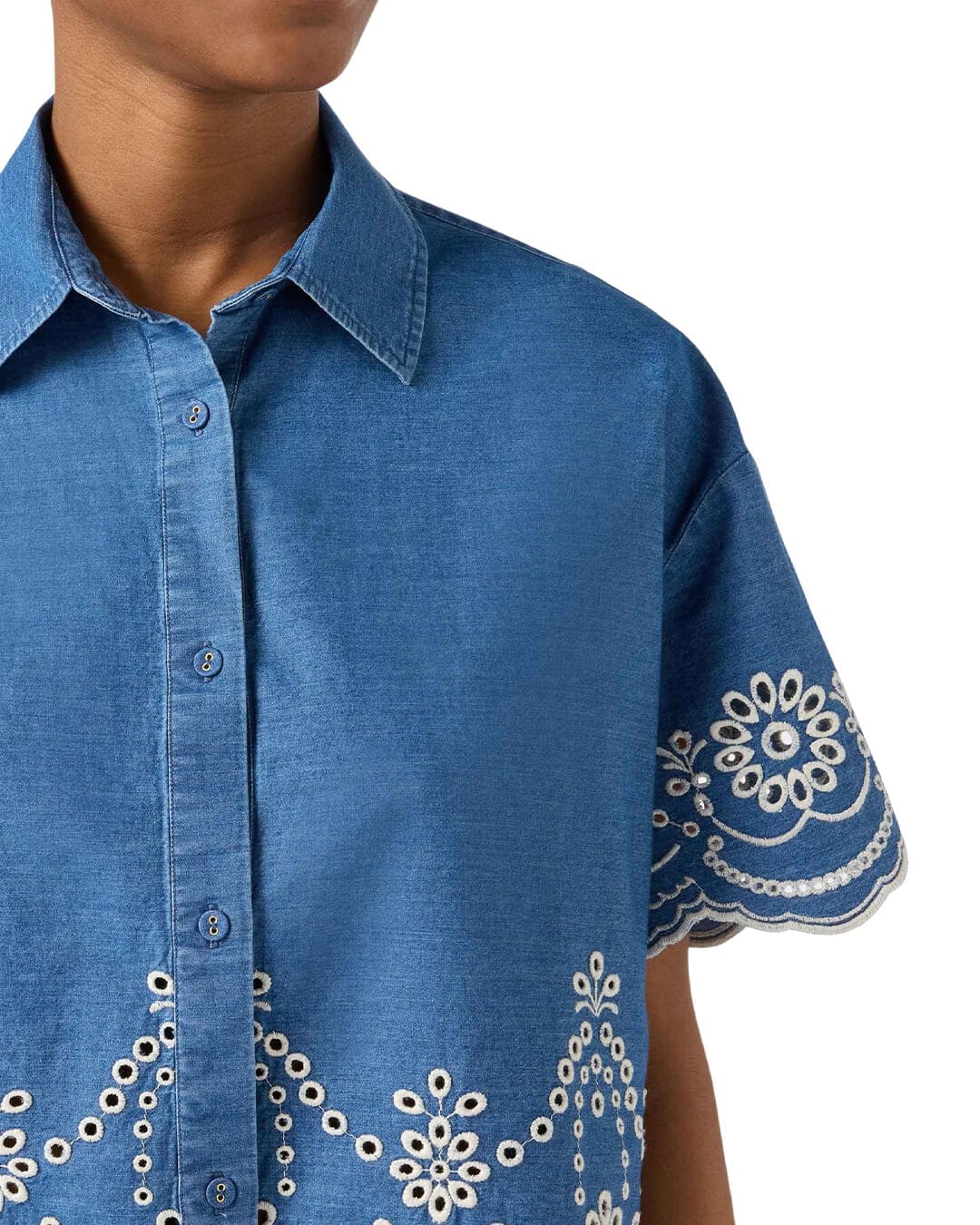 MC2 Saint Barth Shirts MC2 CLEMENTINE MORRIS FLOWER  WOMAN CROP BLOUSE
