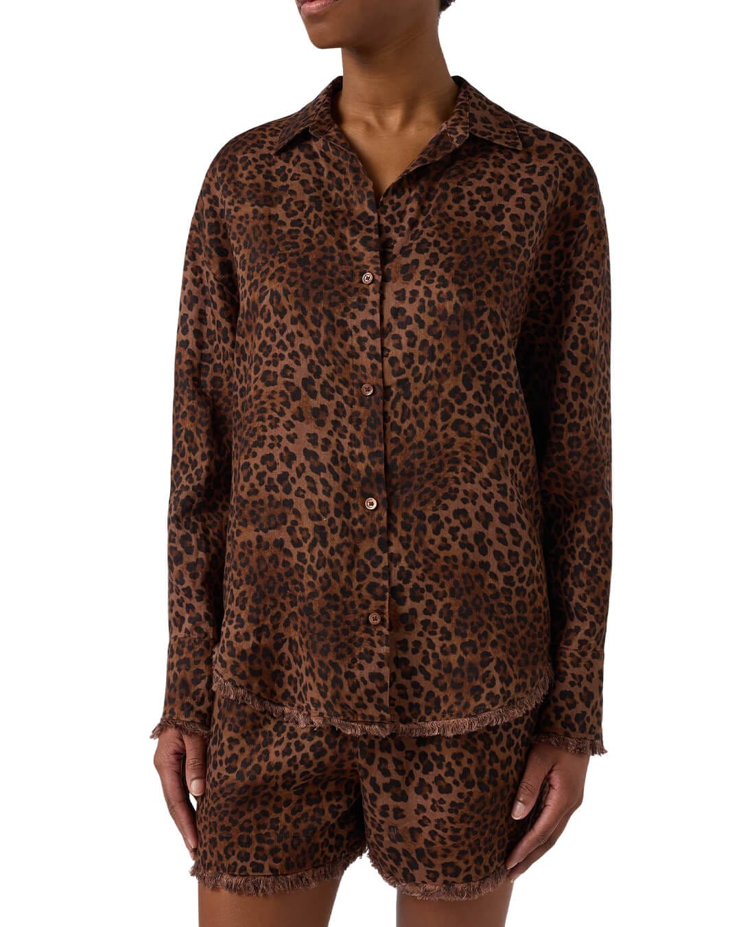 MC2 Saint Barth Shirts MC2 CRISTAL SAND LEOPARD  LS SHIRT