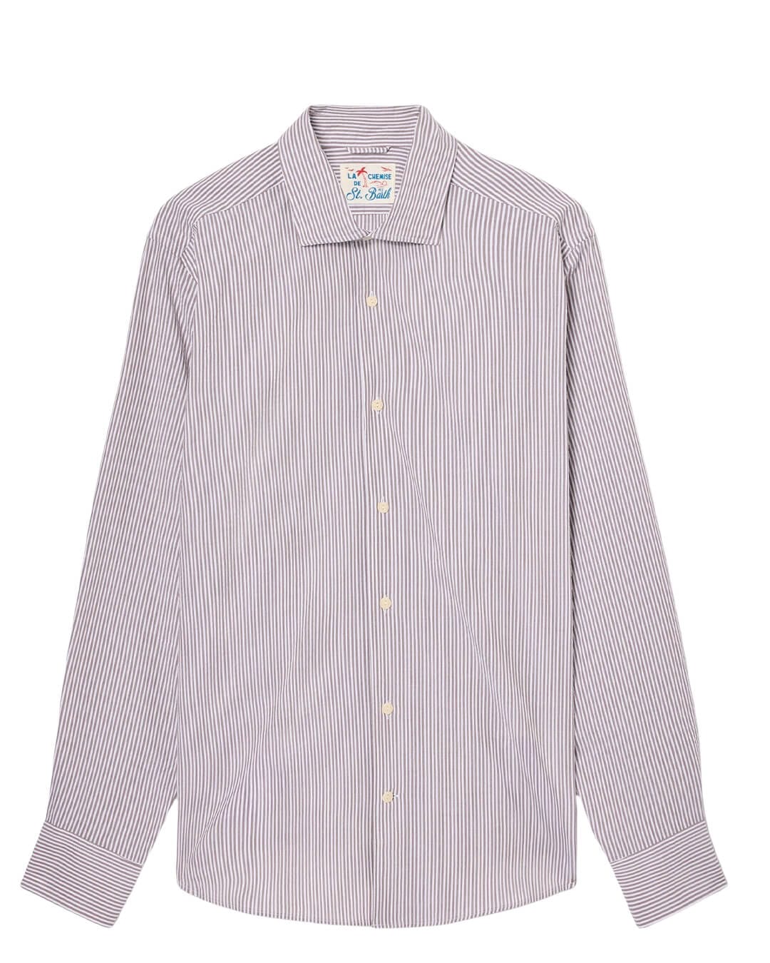 MC2 Saint Barth Shirts MC2  Pamplona Classic Shirt Seersucker Stripes