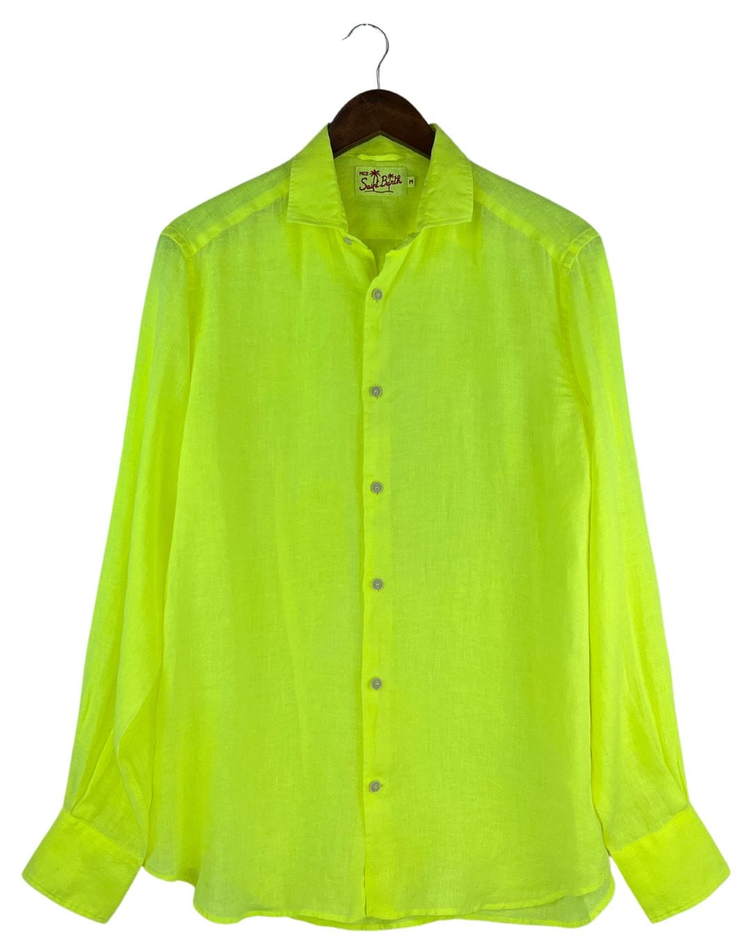 Mc2 Saint Barth Shirts MC2 Yellow Linen Classic Shirt