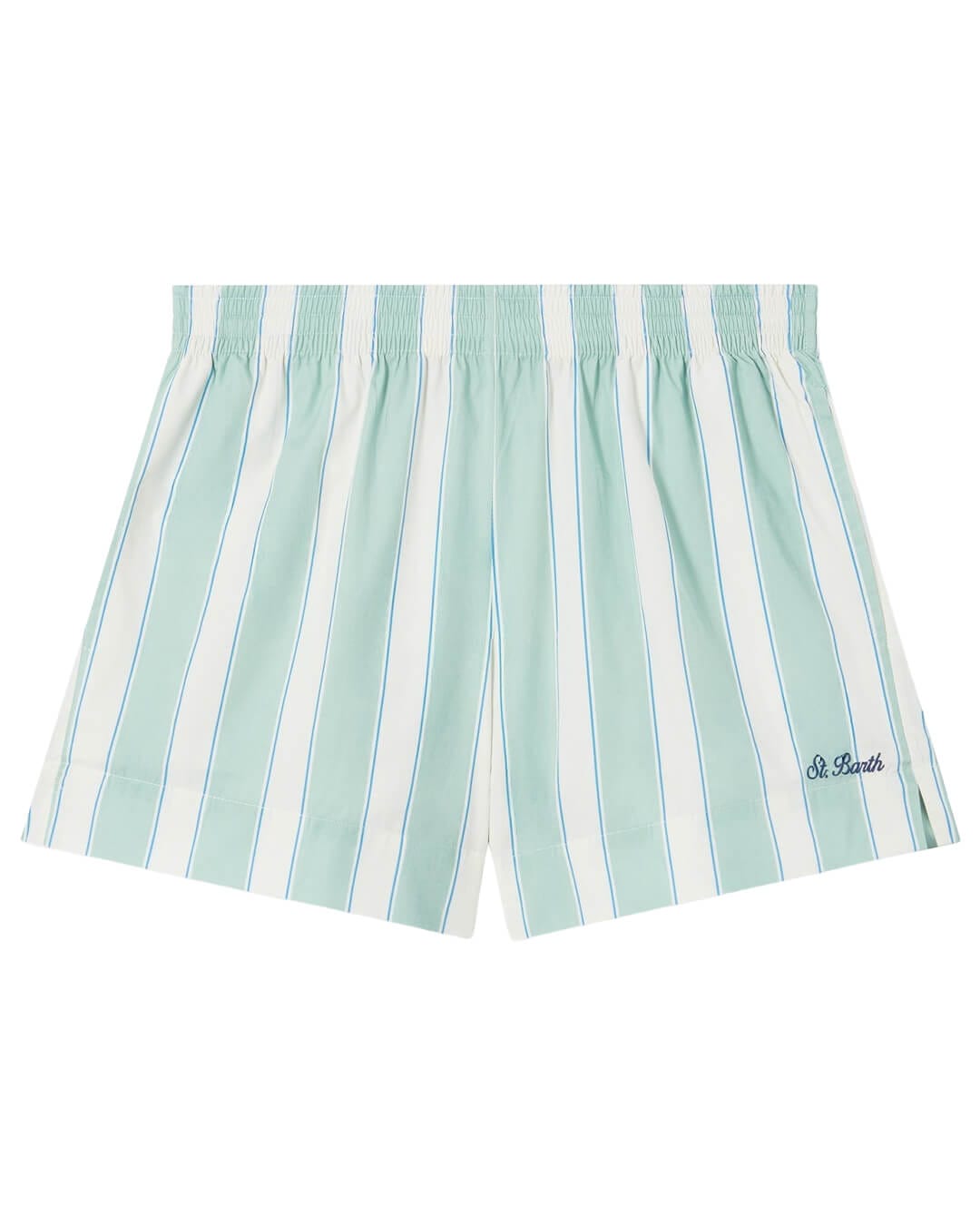 MC2 Saint Barth Shorts MC2 MEAVE WOMAN PULLUP SHORTS COTTON SB BEACH STRIPES 5317 EMB