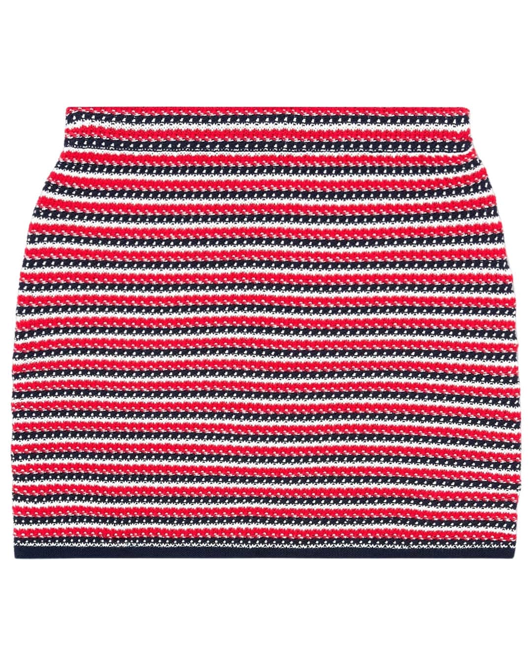 MC2 Saint Barth Skirts MC2 DELMA RED STRIPES RIDGE KNIT SKIRT