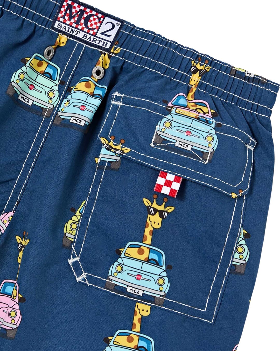 MC2 Saint Barth Swimwear JEAN GIRAFFE DRIVER PRINTED BOY SWIM SHORT