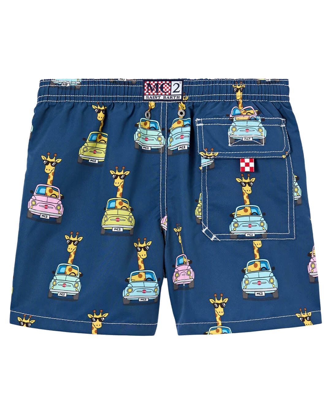 MC2 Saint Barth Swimwear JEAN GIRAFFE DRIVER PRINTED BOY SWIM SHORT