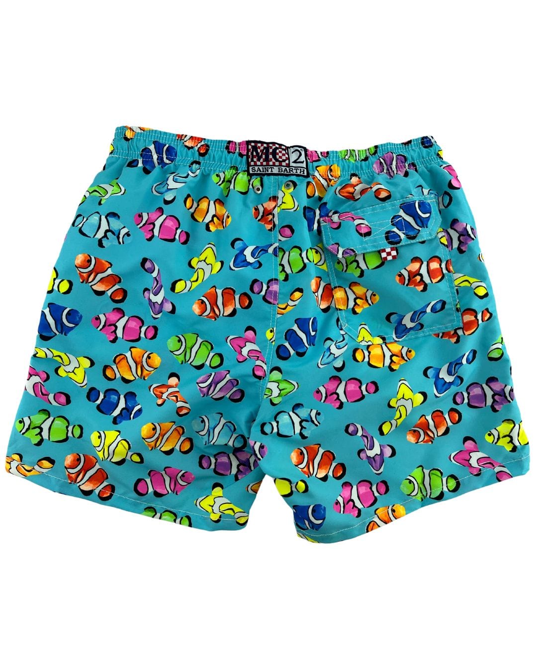 Mc2 Saint Barth Swimwear MC2 Blue Neon Clownfish Classic Swim Shorts