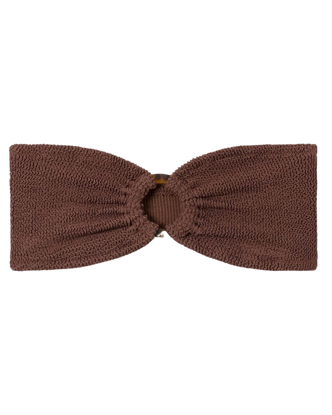 MC2 Saint Barth Swimwear MC2 Brown Crinkle Bandeau Top