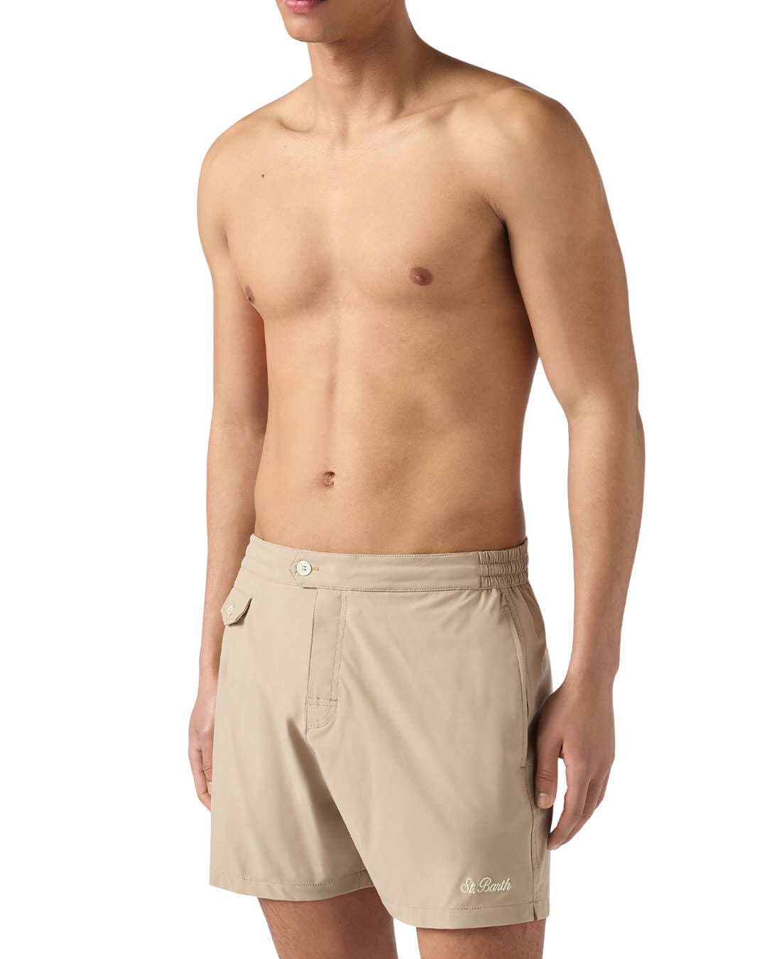 MC2 Saint Barth Swimwear MC2 CAPFERRAT BEIGE SLIM FIT STRETCH SWIM SHORT
