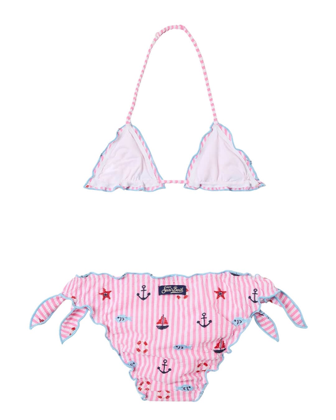 MC2 Saint Barth Swimwear MC2 Cris Frou Frou Bikini Seersucker Stripes Sails