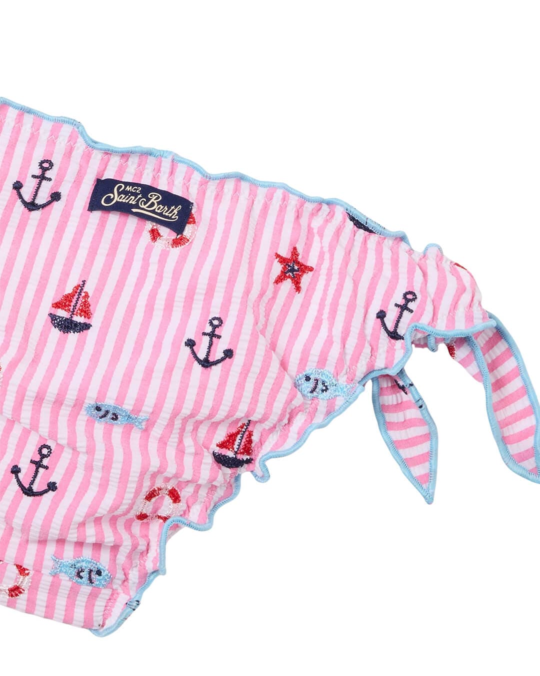 MC2 Saint Barth Swimwear MC2 Cris Frou Frou Bikini Seersucker Stripes Sails