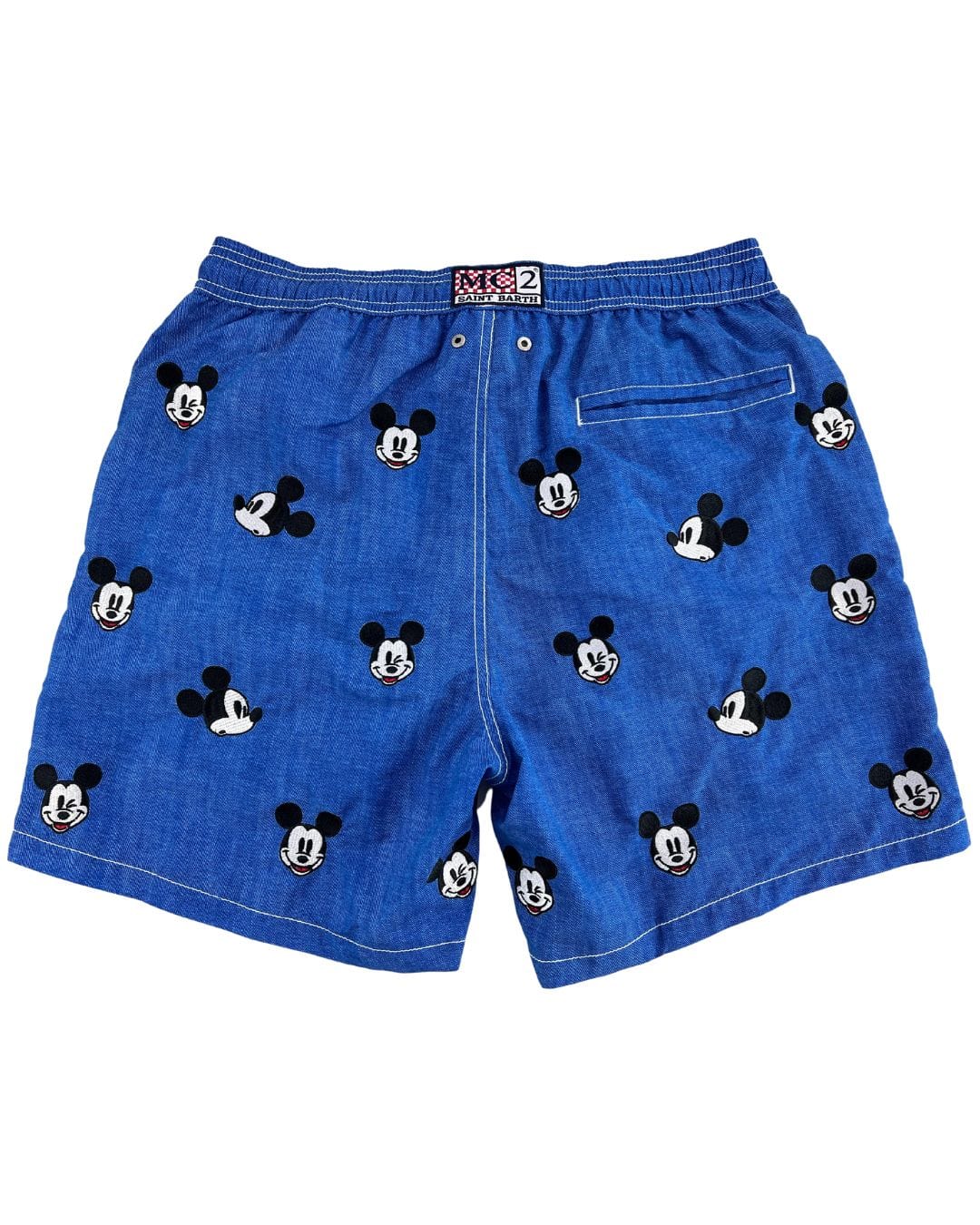 Mc2 Saint Barth Swimwear MC2 Denim Blue Mickey Mouse Classic Swim Shorts