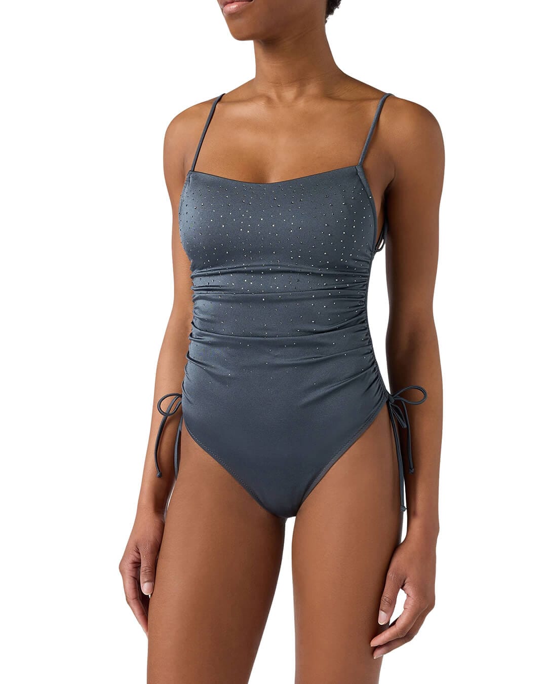MC2 Saint Barth Swimwear MC2 ELIYA GREY ROUND NECK ONEPIECE SWIMSUIT