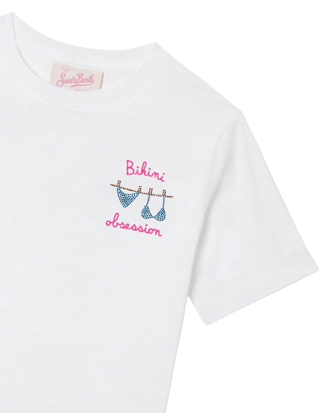 MC2 Saint Barth Swimwear MC2  Elly Girl Cotton T-shirt Bikini Obsession 01n Strass Emb 00279l