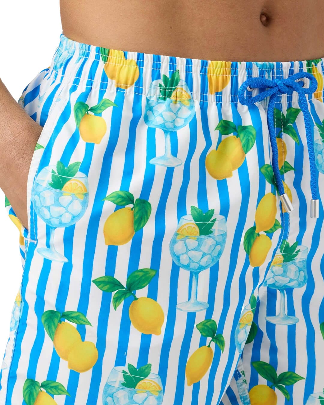 MC2 Saint Barth Swimwear MC2 Gustavia Classic Swim Short Gin Tonic Lemon Stripes