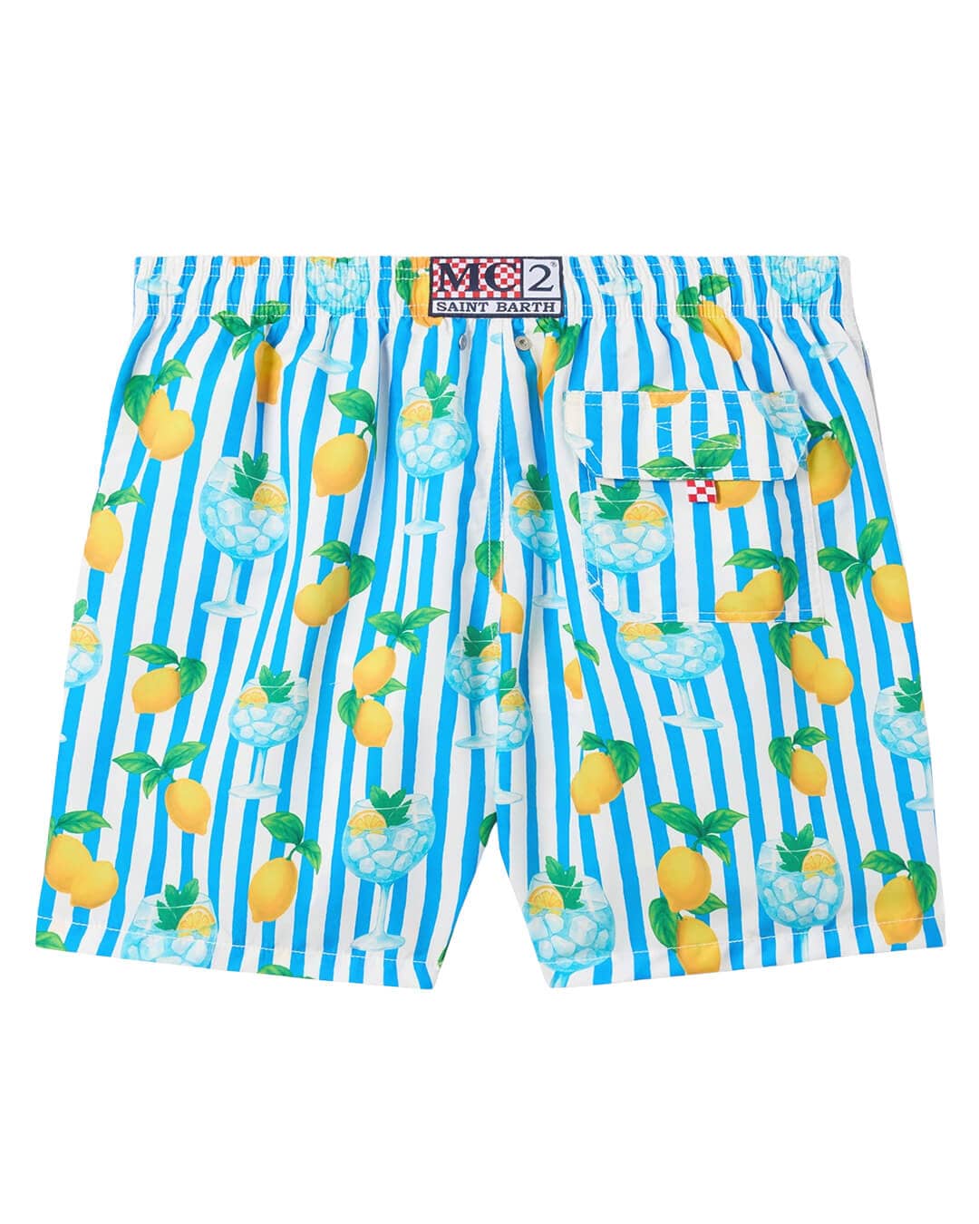MC2 Saint Barth Swimwear MC2 Gustavia Classic Swim Short Gin Tonic Lemon Stripes