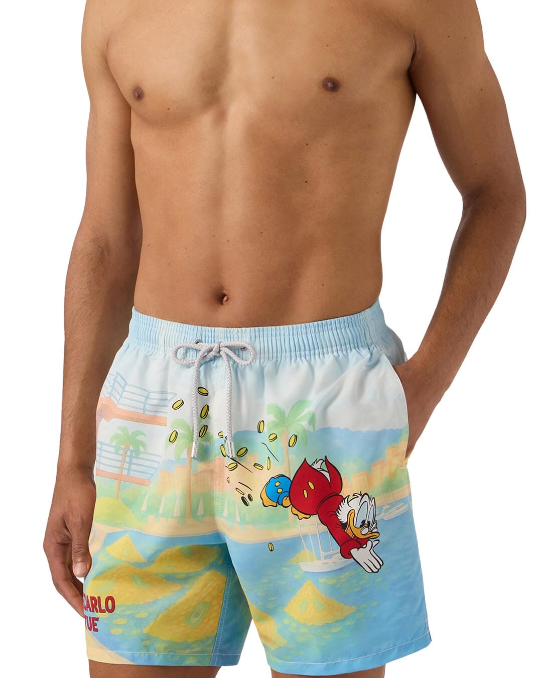 MC2 Saint Barth Swimwear MC2 Gustavia Placed Print Classic Swim Short Scrooge Montecarlo 01 07557l
