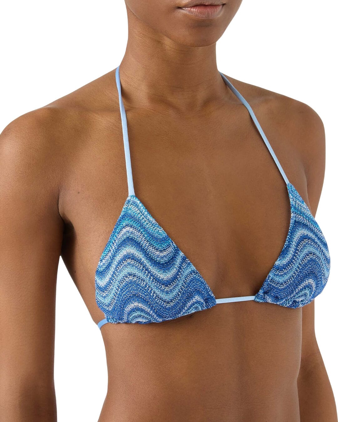 MC2 Saint Barth Swimwear MC2 Leah Full Adjustable Triangle Bikini Top Rachel Sea Wave Soft