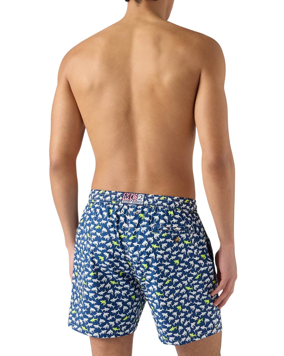 MC2 Saint Barth Swimwear MC2 LIGHTING MICRO STRETCH ULTRALIGHT SWIM SHORT SHARK TROUBLE