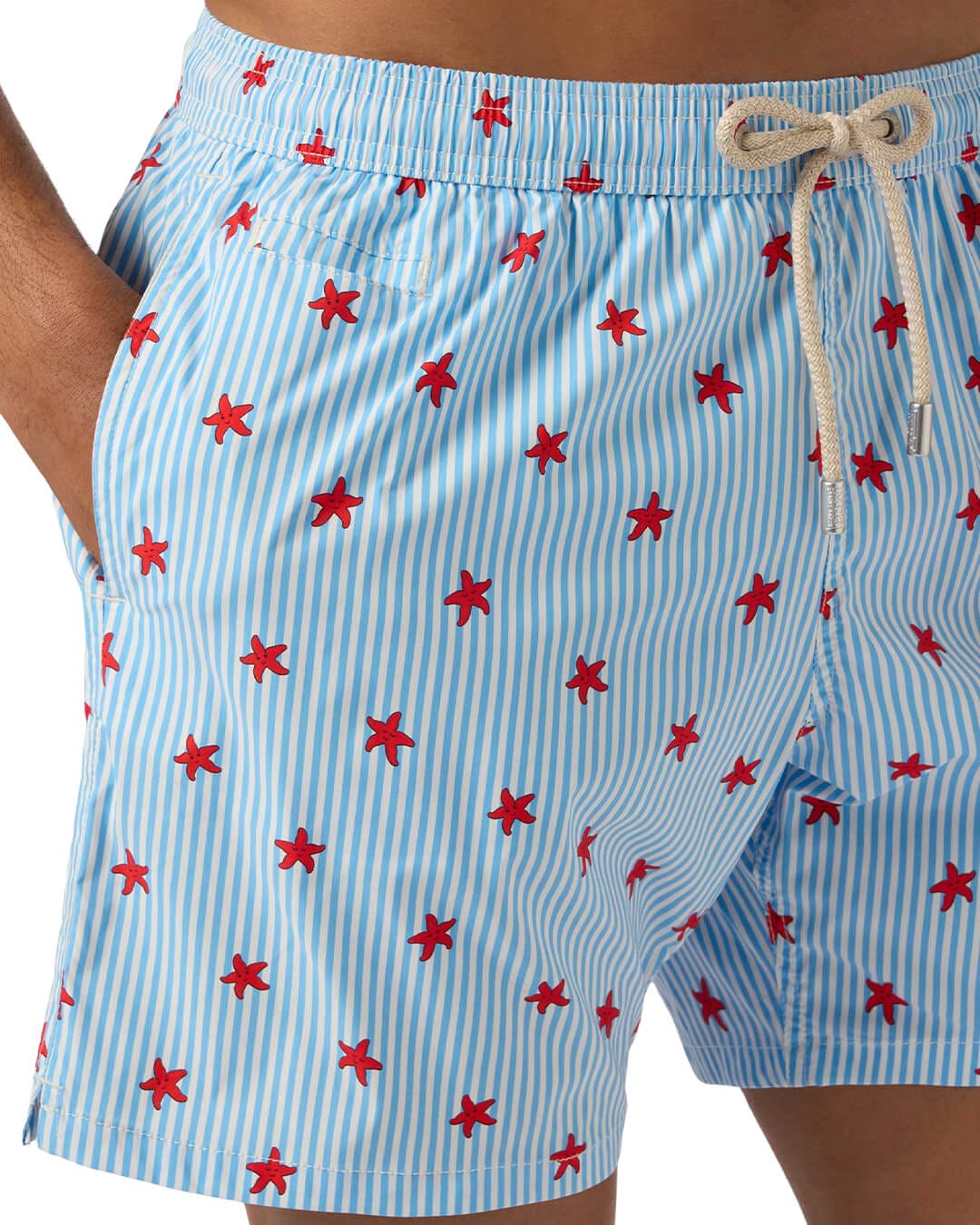 MC2 Saint Barth Swimwear MC2 Lighting Micro Stretch Ultralight Swim Short Starfish Stripes S 31 02190l