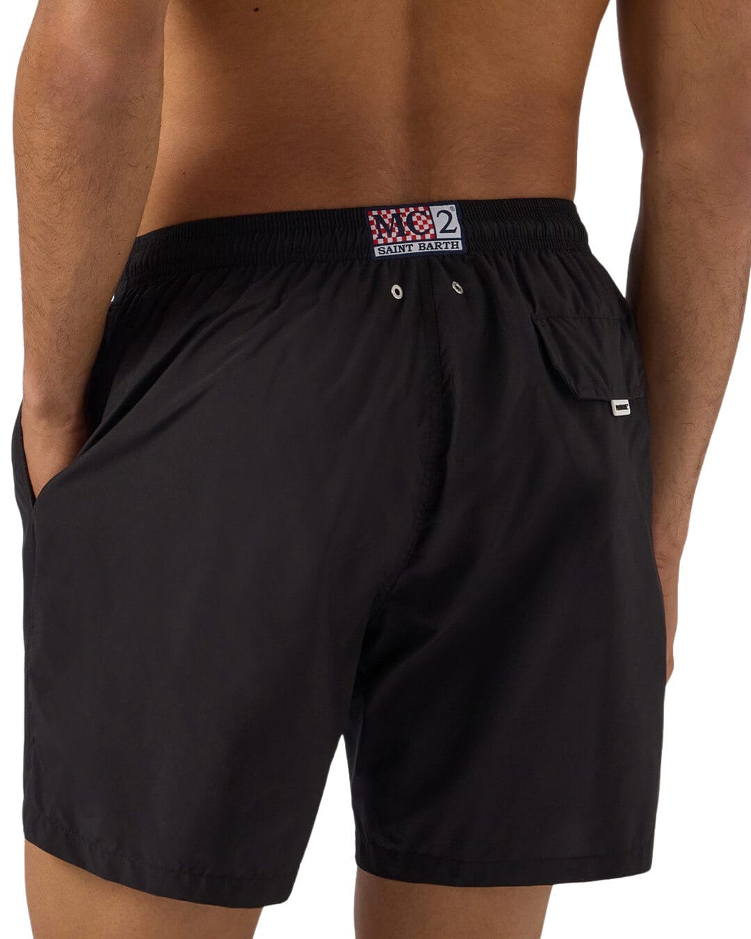 MC2 Saint Barth Swimwear MC2  Lighting Pantone Ultralight Swim Short 00 Black Pnt L 01653l