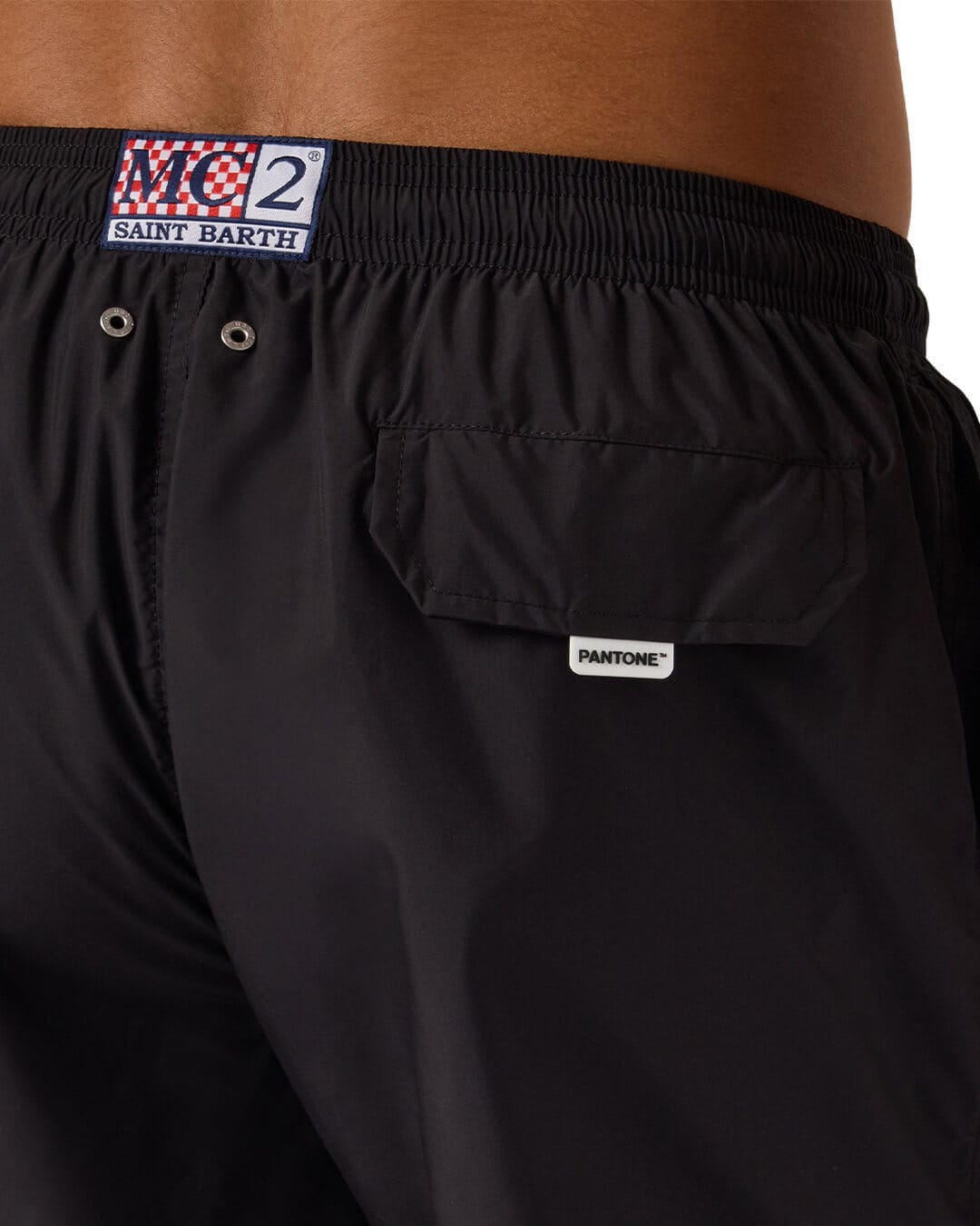 MC2 Saint Barth Swimwear MC2  Lighting Pantone Ultralight Swim Short 00 Black Pnt L 01653l