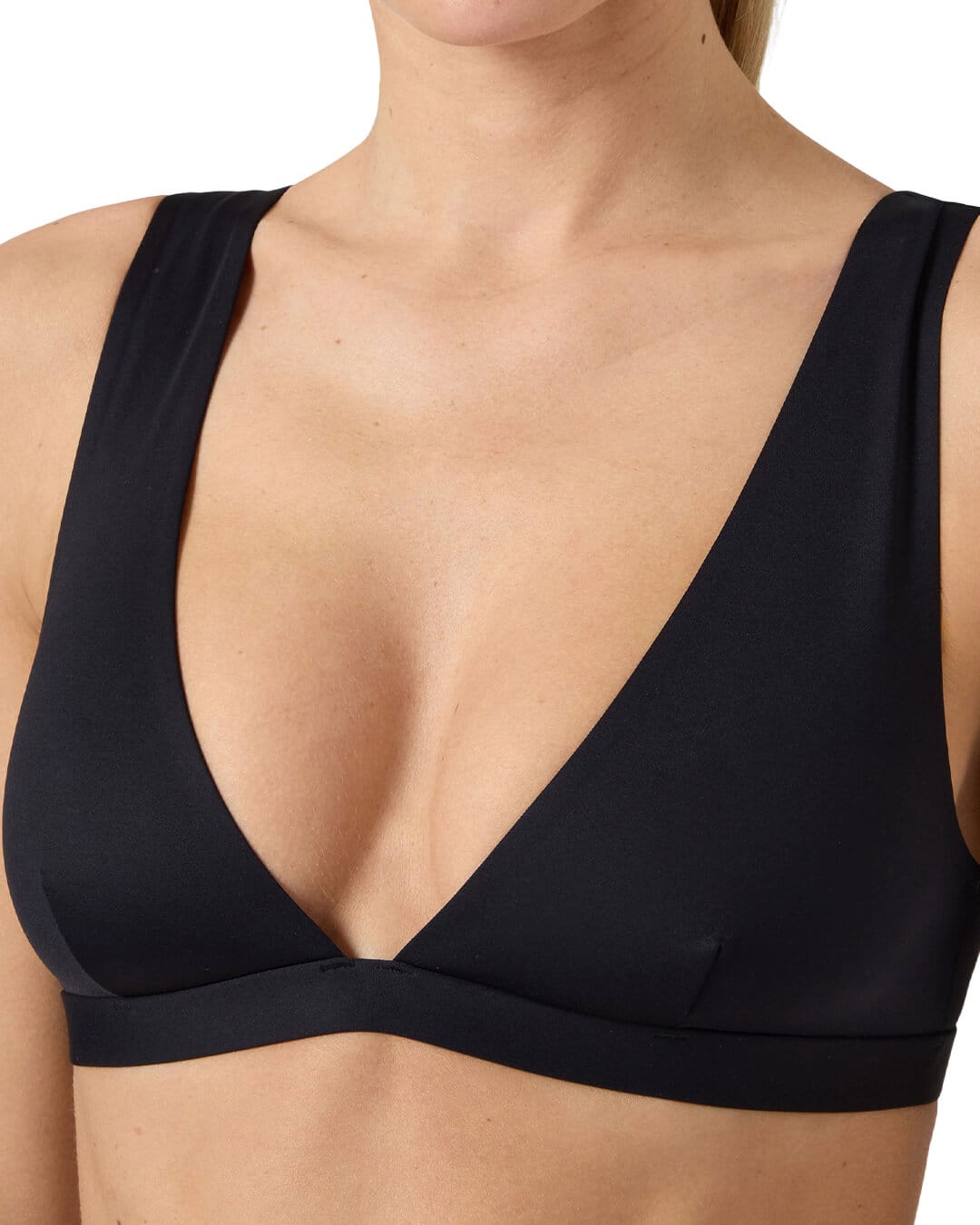MC2 Saint Barth Swimwear MC2 Ofelia Heatsealed Woman V-neckline Top And Wide Straps 00 00017l
