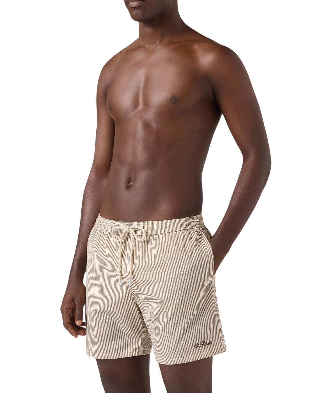 MC2 Saint Barth Swimwear MC2 PATMOS SWIM SHORT SEERSUCKER STRIPES