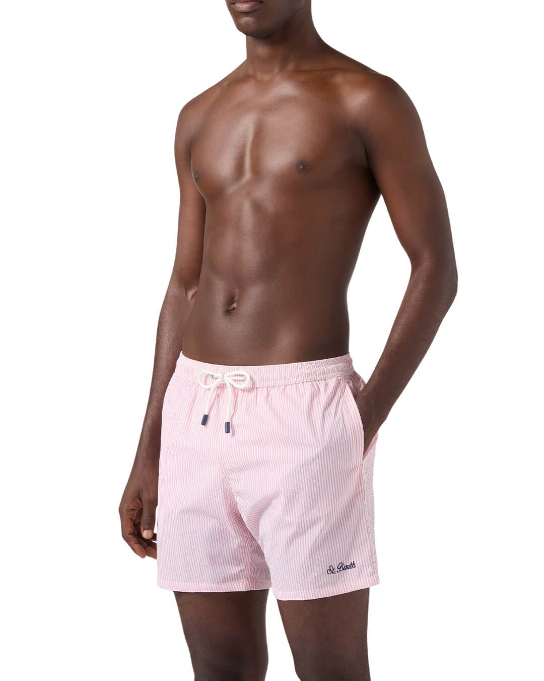 MC2 Saint Barth Swimwear MC2 PATMOS SWIM SHORT SEERSUCKER STRIPES 21 L
