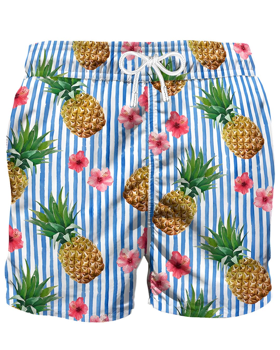 Mc2 Saint Barth Swimwear MC2 Pineapple Striped Swim Shorts