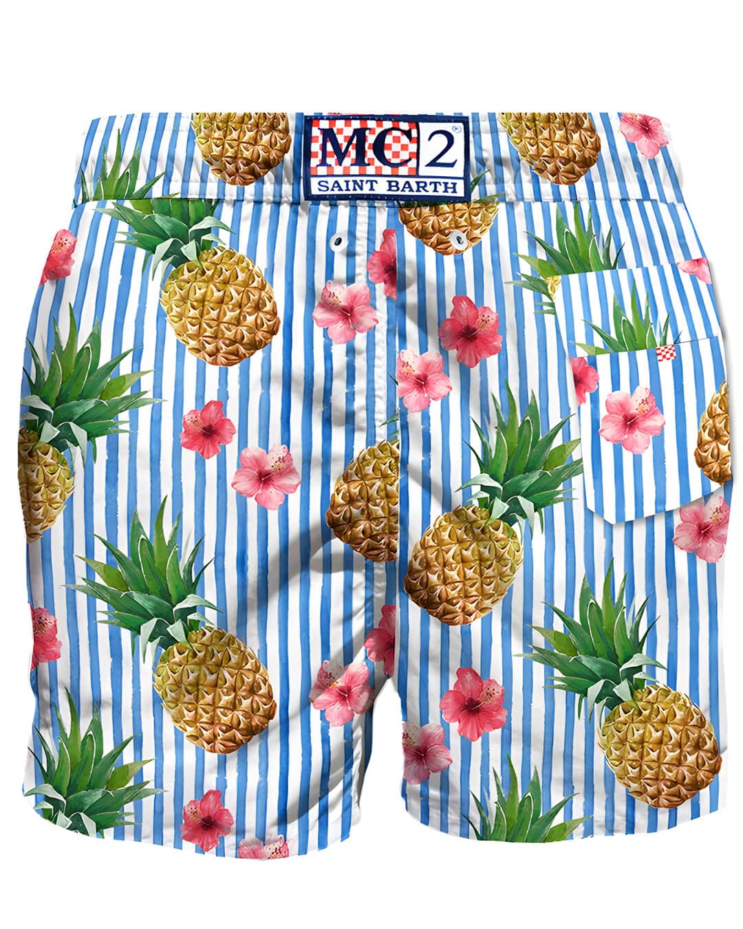 Mc2 Saint Barth Swimwear MC2 Pineapple Striped Swim Shorts