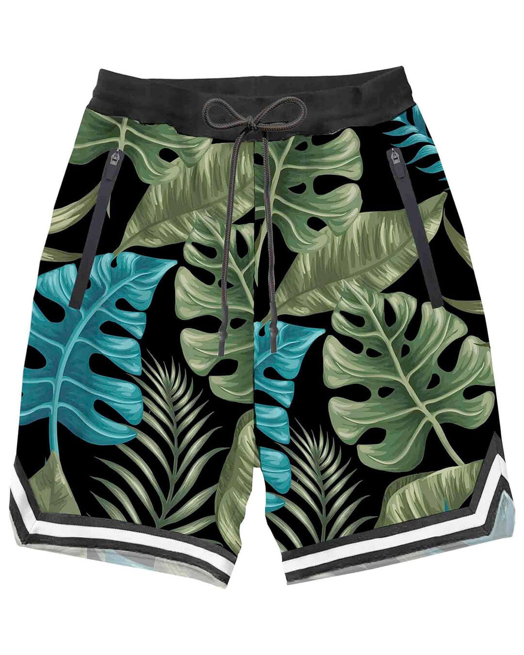 Mc2 Saint Barth Swimwear MC2 Reflective Tape Leaves Swim Shorts