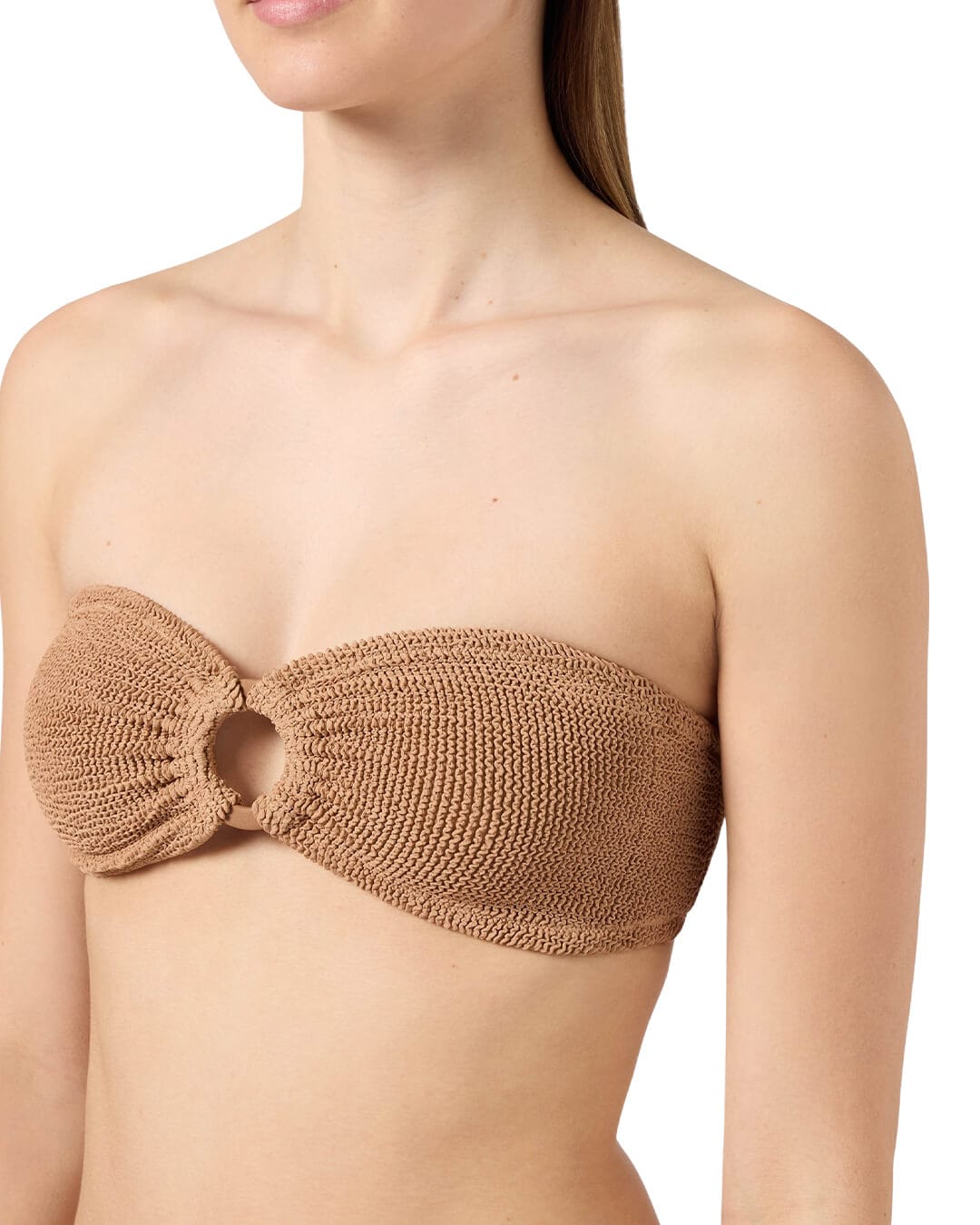 MC2 Saint Barth Swimwear MC2 YULIA W CRINKLE BANDEAU TOP WITH CENTRAL LOOP