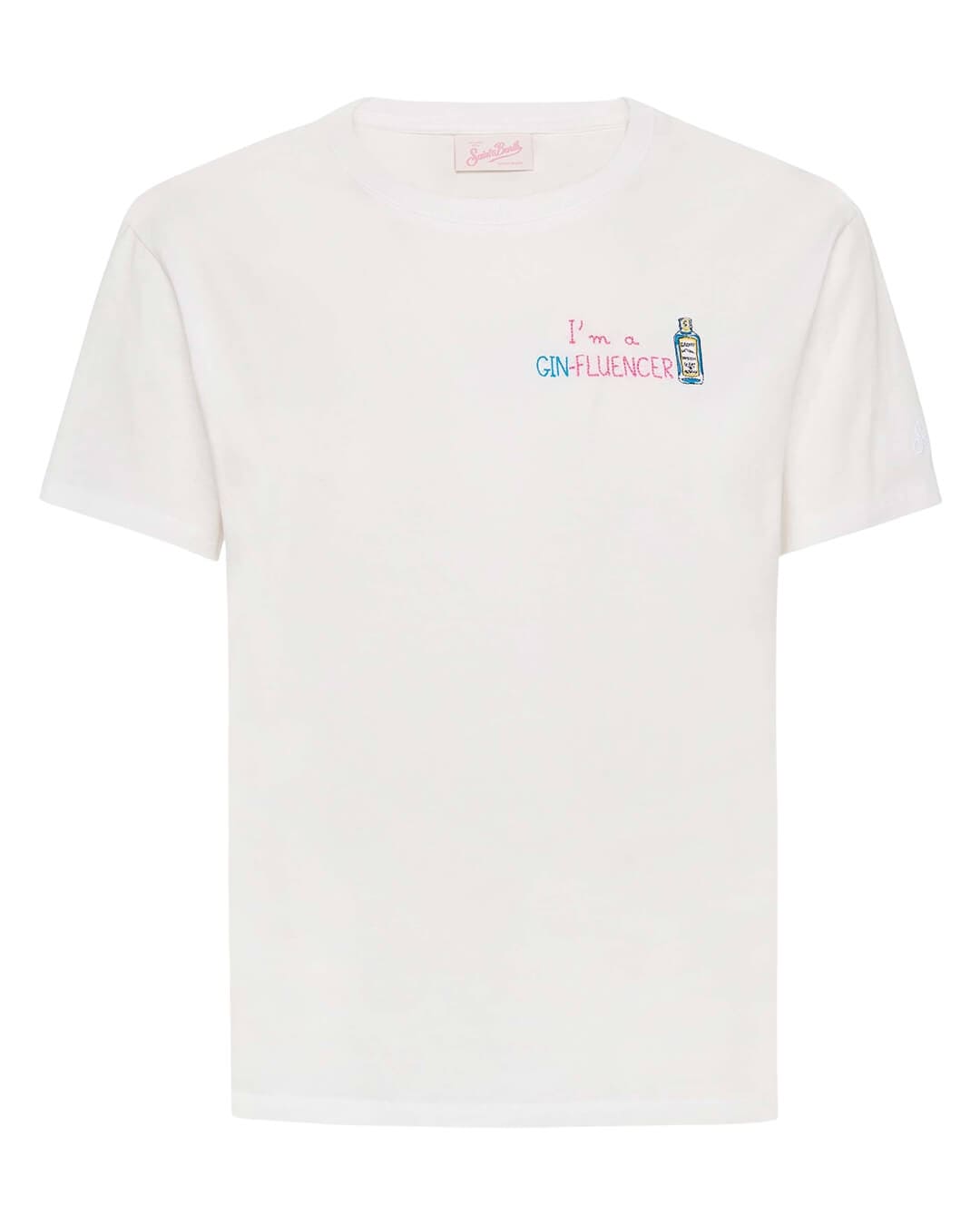 Mc2 Saint Barth T-Shirts EMILIE COTTON CN T-SHIRT GIN FLUENCER 01N EMB 06010H