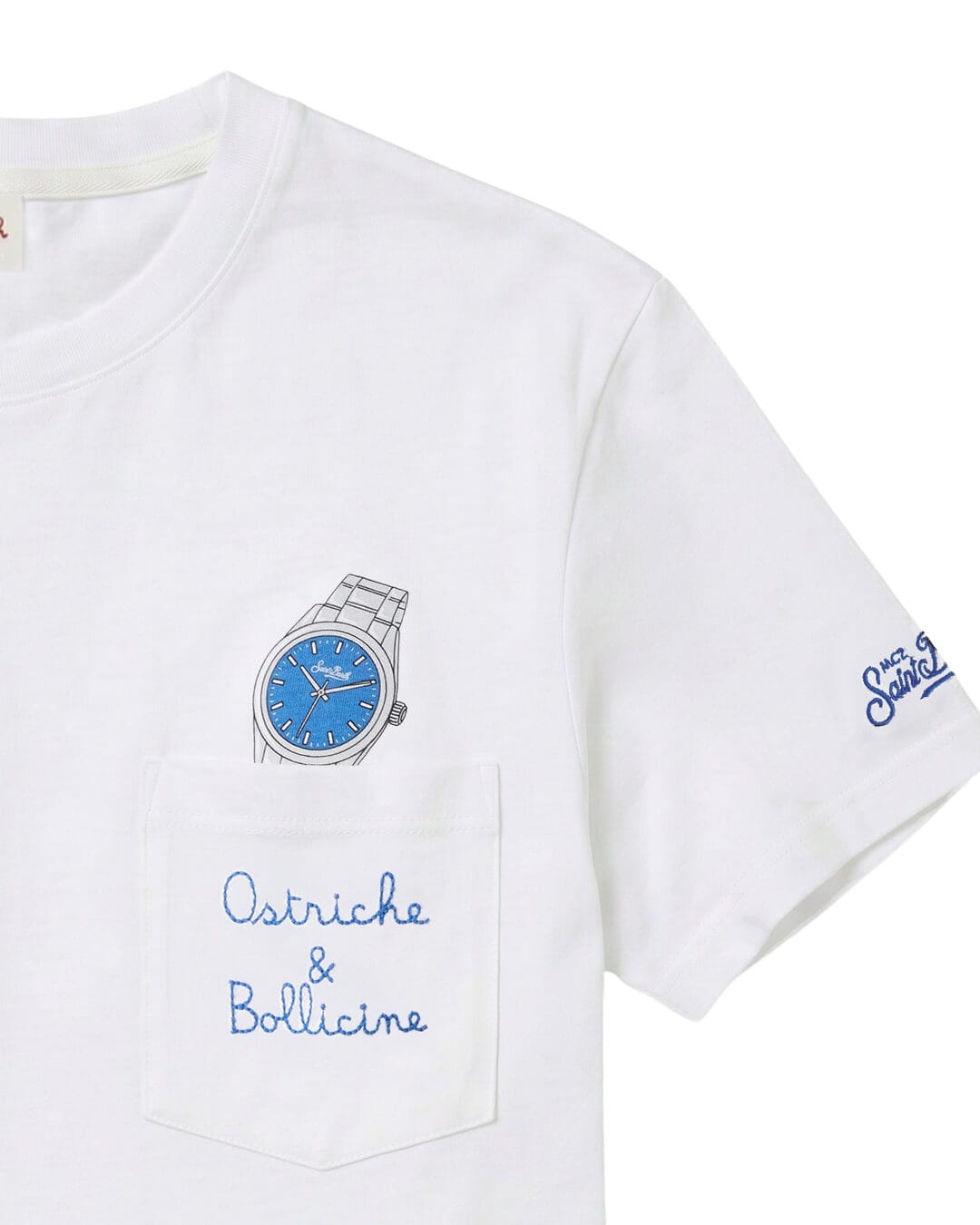 MC2 Saint Barth T-Shirts MC2 Austin Man Cotton T-shirt Ostriche Bollicine 01n Emb 04294l