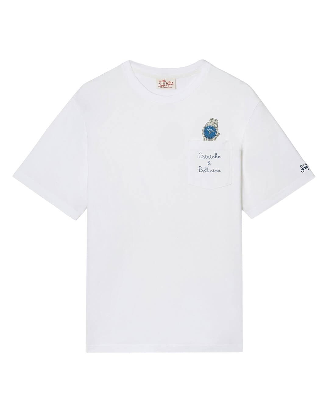 MC2 Saint Barth T-Shirts MC2 Austin Man Cotton T-shirt Ostriche Bollicine 01n Emb 04294l